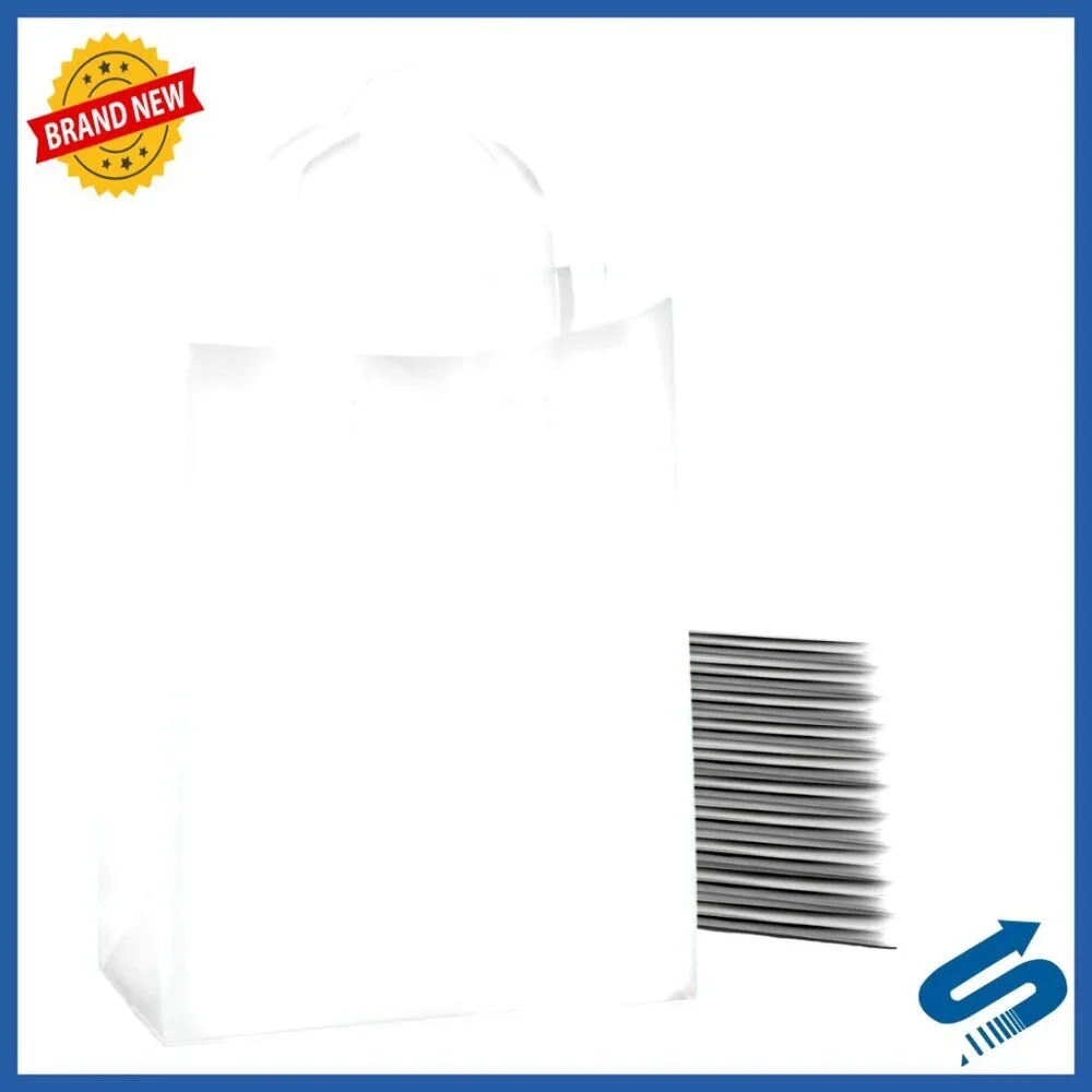 Frosted Shopping Bags with Handles Reusable Durable Eco-Friendly Gift Packaging